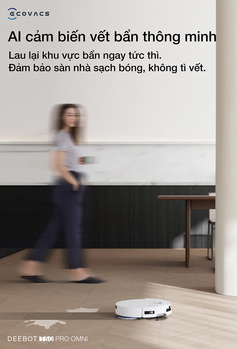 Robot hút bụi lau nhà Ecovacs Deebot T50 Pro Omni