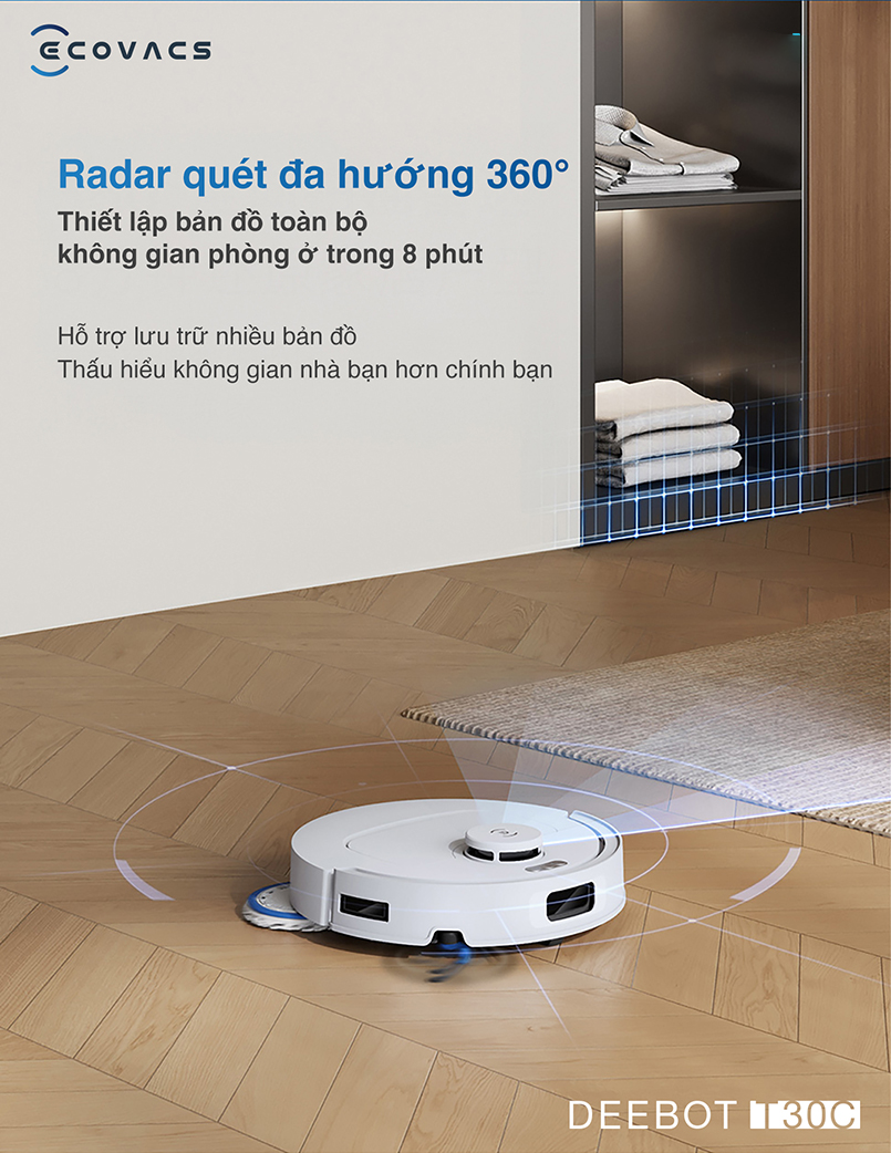 Robot hút bụi Ecovacs Deebot T30C 2025