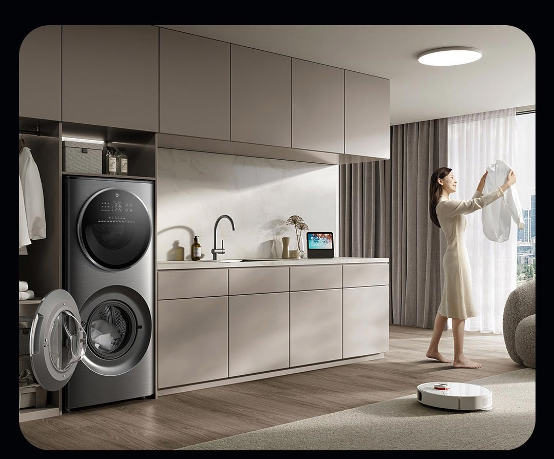 Máy Giặt Sấy Xiaomi Mijia MJ206 2 Tầng, Giặt 15kg Và Sấy 7kg
