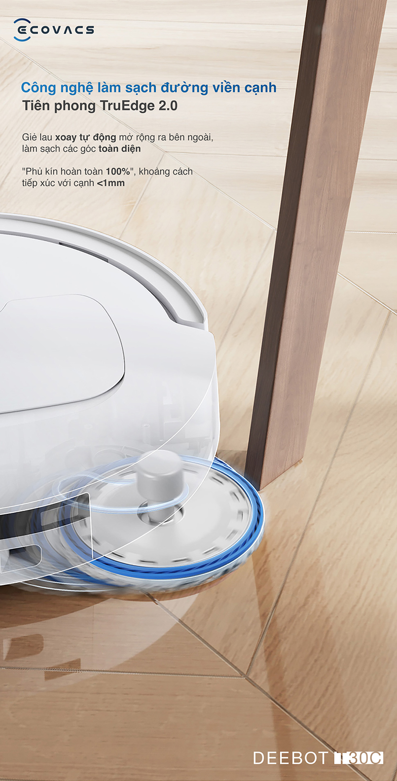 Robot hút bụi Ecovacs Deebot T30C 2025