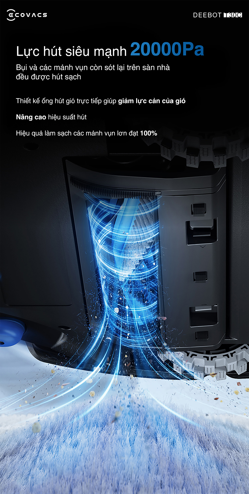 Robot hút bụi Ecovacs Deebot T30C 2025