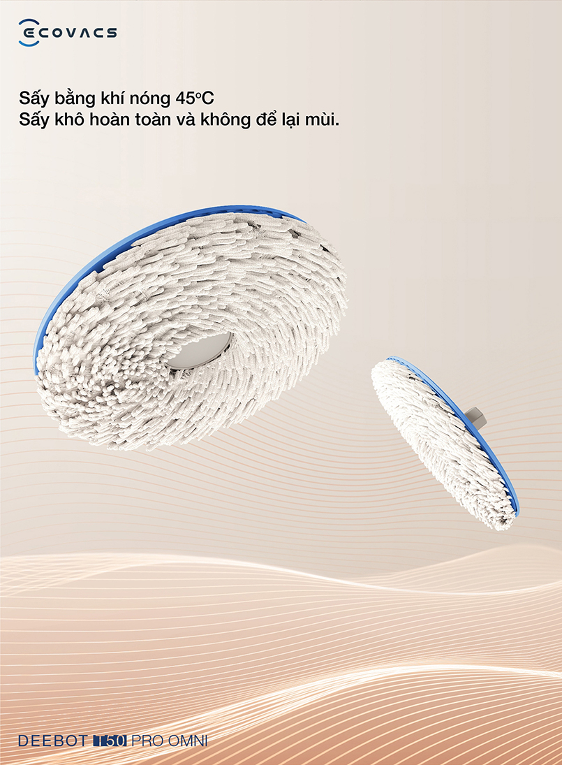 Robot hút bụi lau nhà Ecovacs Deebot T50 Pro Omni