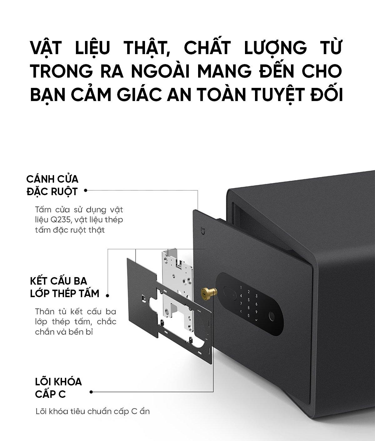 Két sắt thông minh Mijia BGX-5/X1-303