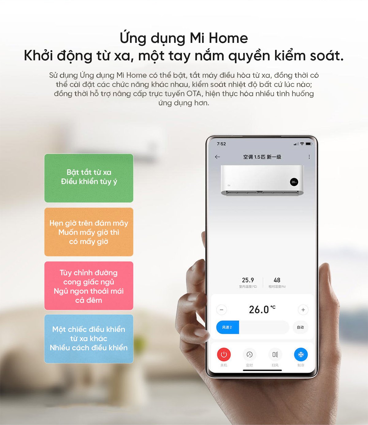 Điều hòa Xiaomi Mijia KFR-26GW/V1A1 1HP 2 chiều