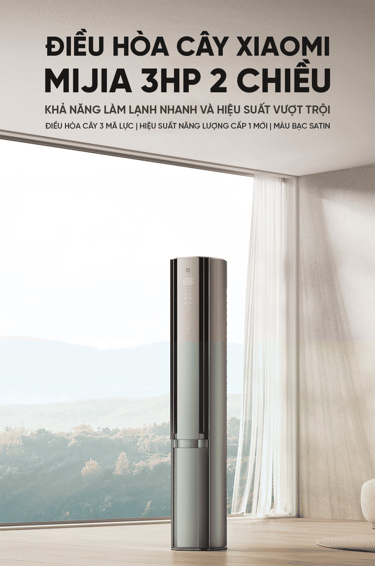 Điều hòa cây Xiaomi Mijia 72LW-NA11/M3A1 3HP 2 chiều