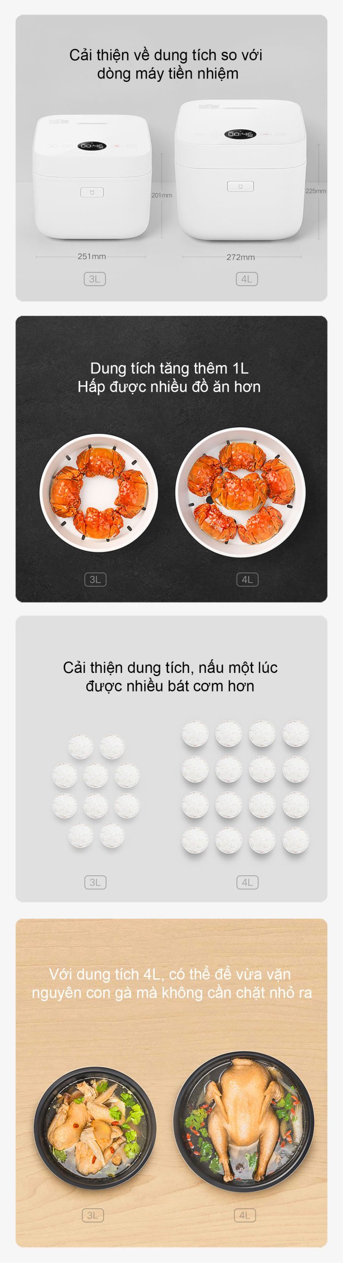 Nồi cơm điện cao tần áp suất thông minh Xiaomi Mijia MFB2BM 4L