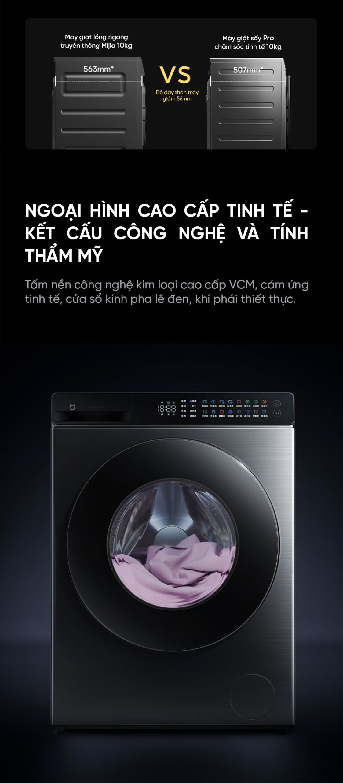 Máy giặt sấy Xiaomi Mijia MJ105, giặt 10kg, sấy 7kg