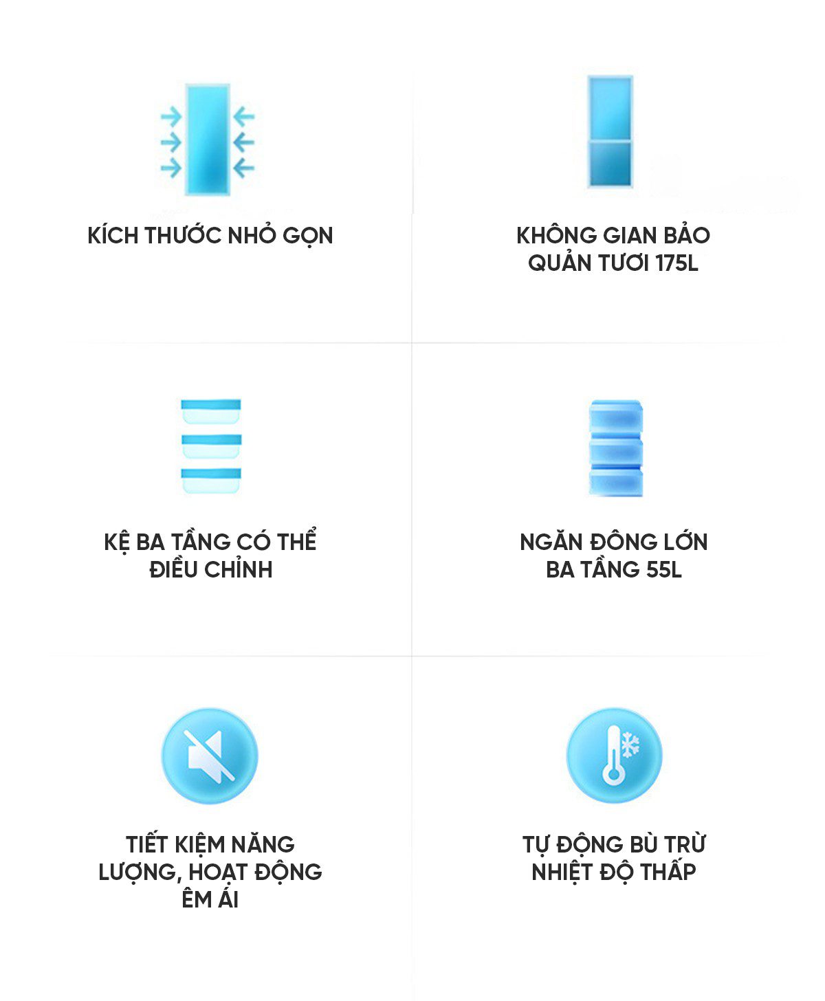 Tủ lạnh Xiaomi Mijia 175L 2 cánh tiết kiệm điện hiệu quả
