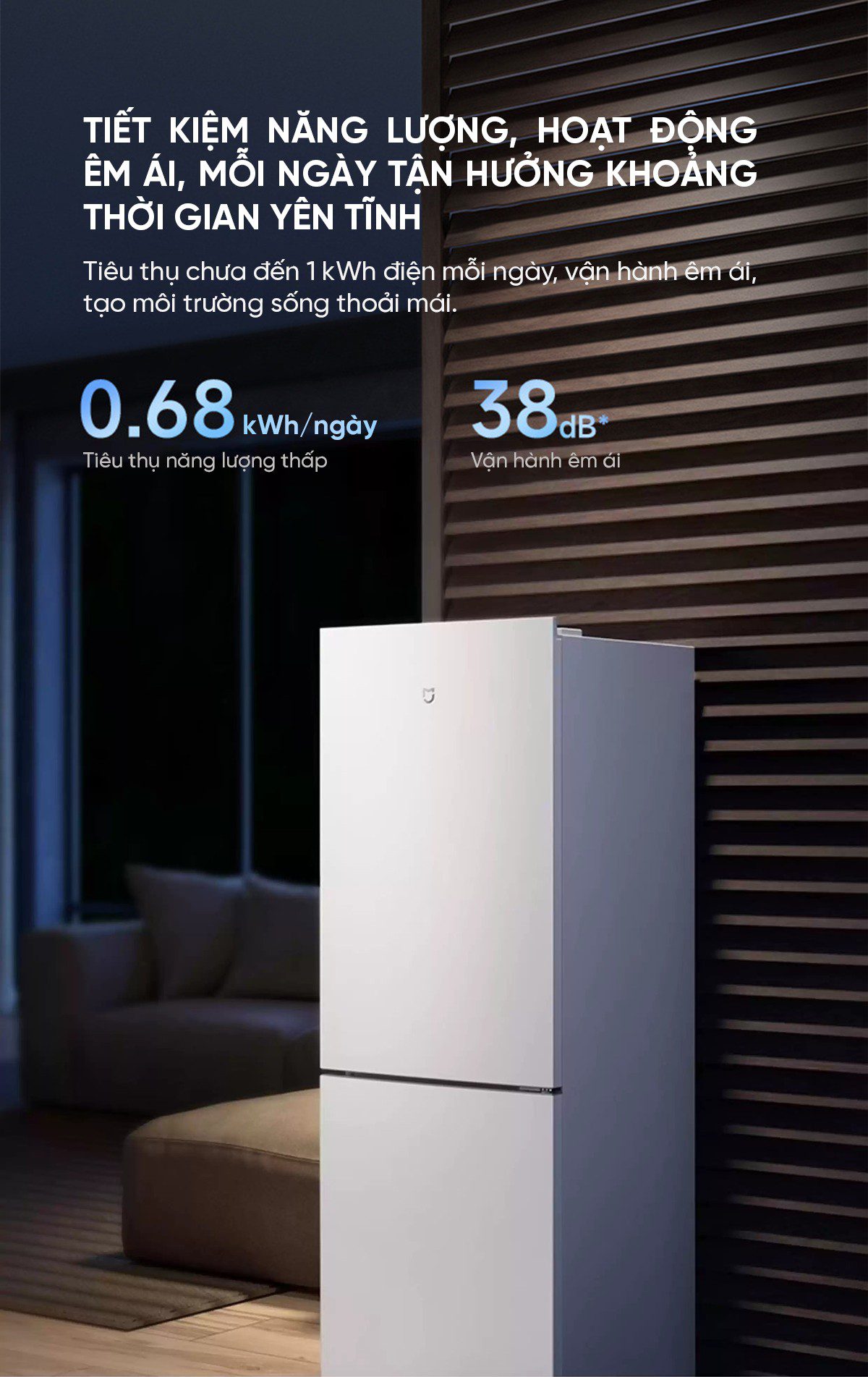 Tủ lạnh Xiaomi Mijia 175L 2 cánh tiết kiệm điện hiệu quả