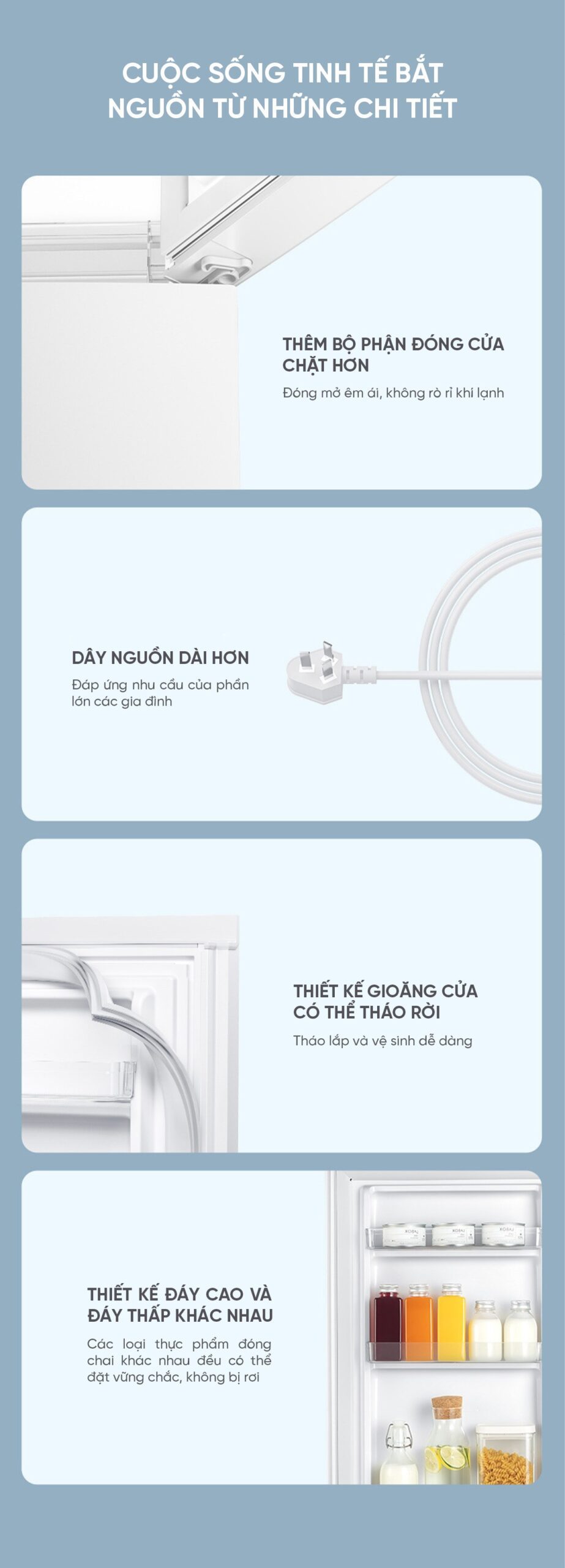 Tủ lạnh Xiaomi Mijia 175L 2 cánh tiết kiệm điện hiệu quả