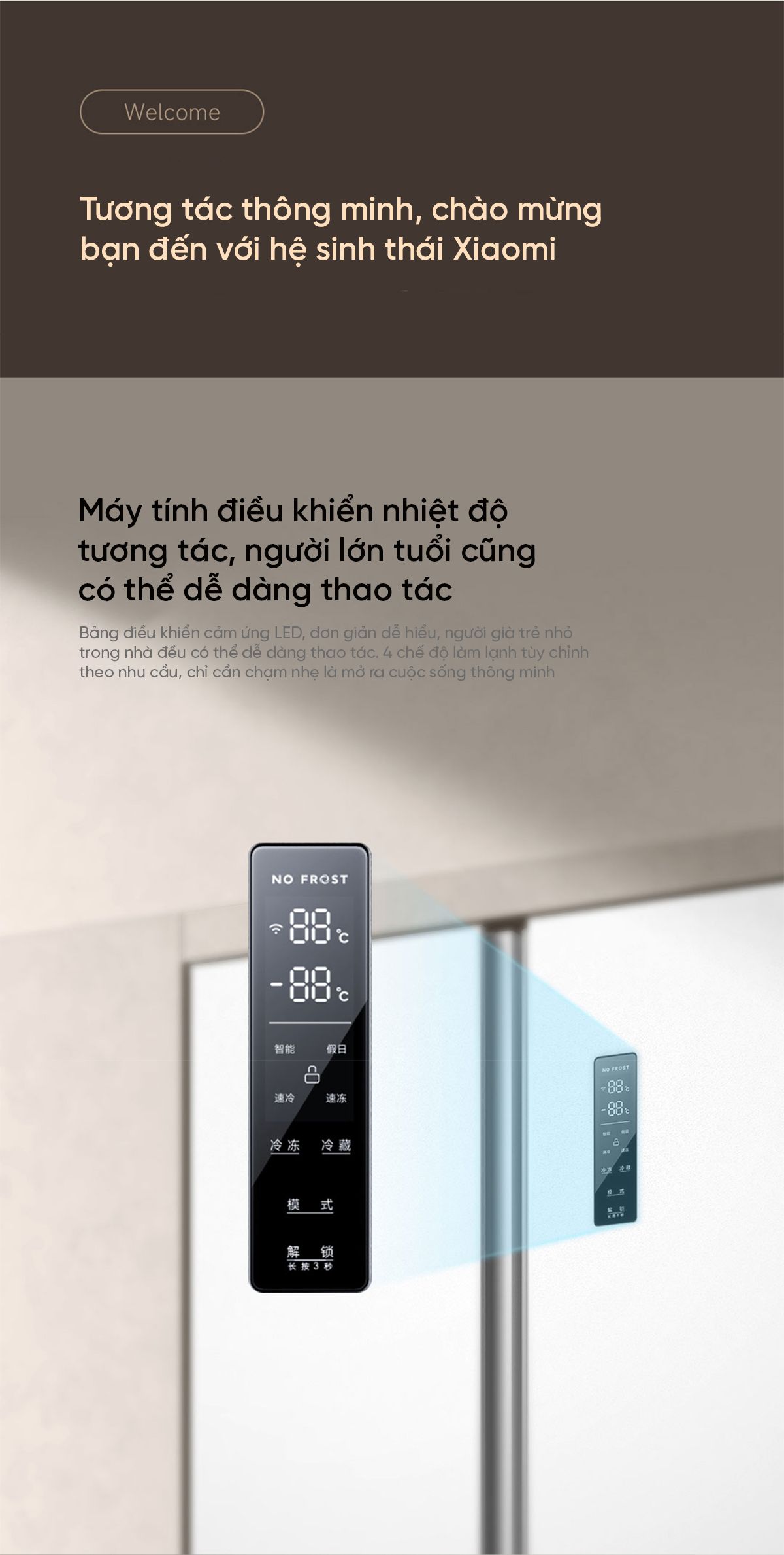 Tủ lạnh Xiaomi Mijia 616L Side by Side ion khử khuẩn cấp đông nhanh