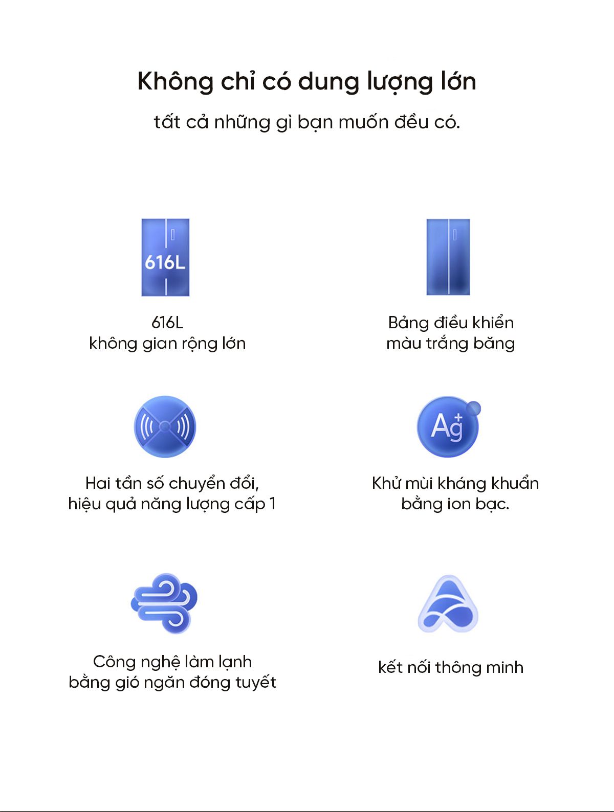 Tủ lạnh Xiaomi Mijia 616L Side by Side ion khử khuẩn cấp đông nhanh