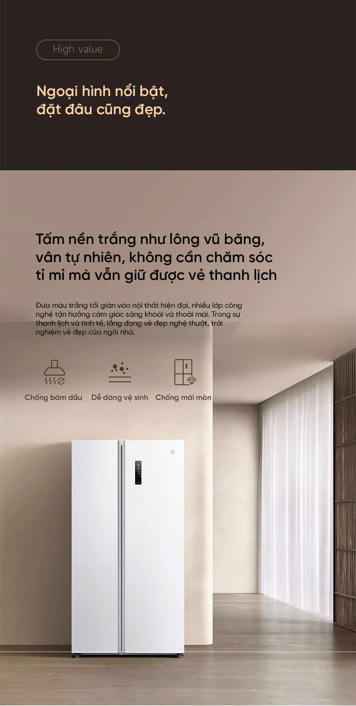 Tủ lạnh Xiaomi Mijia 616L Side by Side ion khử khuẩn cấp đông nhanh