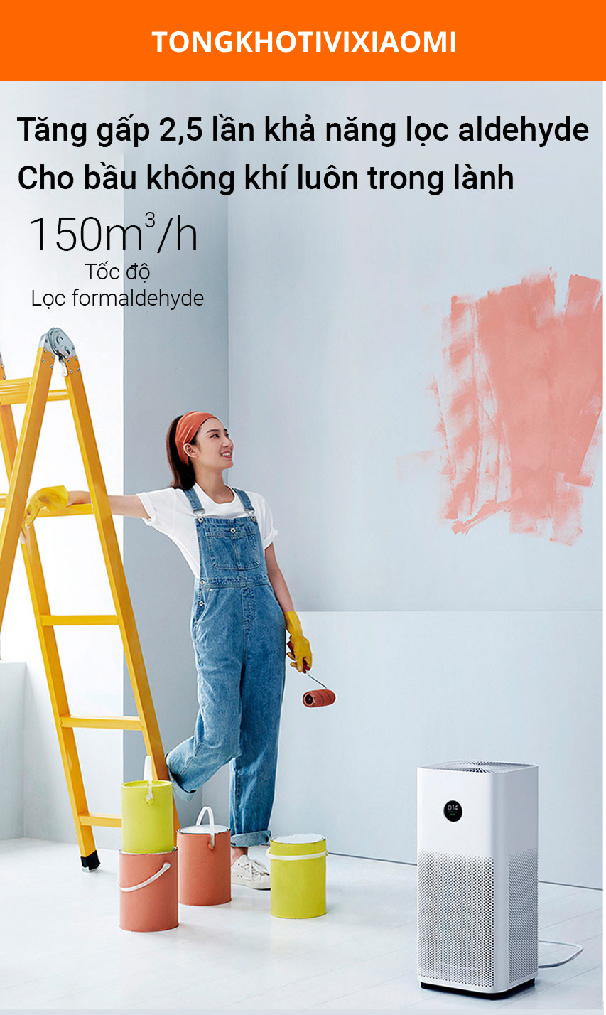 Máy lọc không khí Xiaomi Air Purifier 4 – Khử mùi hiệu quả