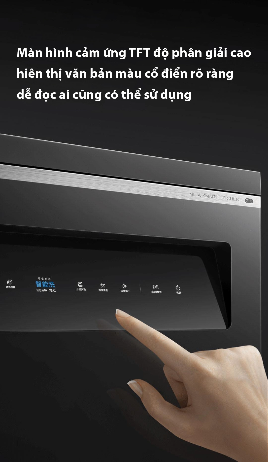 Máy Rửa Bát Xiaomi Mijia 16 Bộ S10 Rửa Phân Tầng, Khử Khuẩn UV