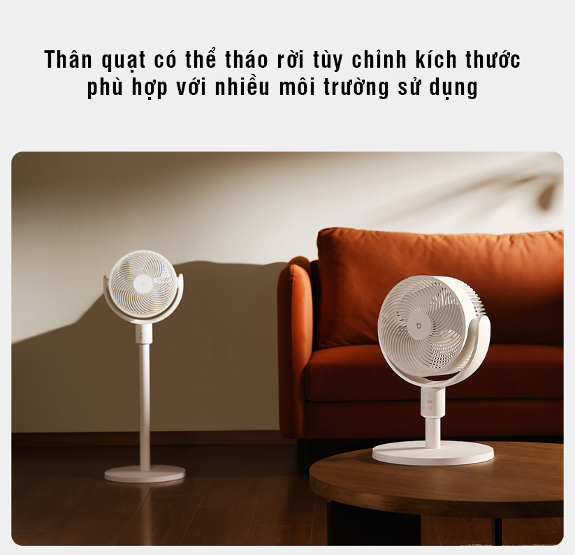 Quạt cây tuần hoàn không khí Xiaomi Mijia 08 – 100 cấp độ gió, điều chỉnh chiều cao