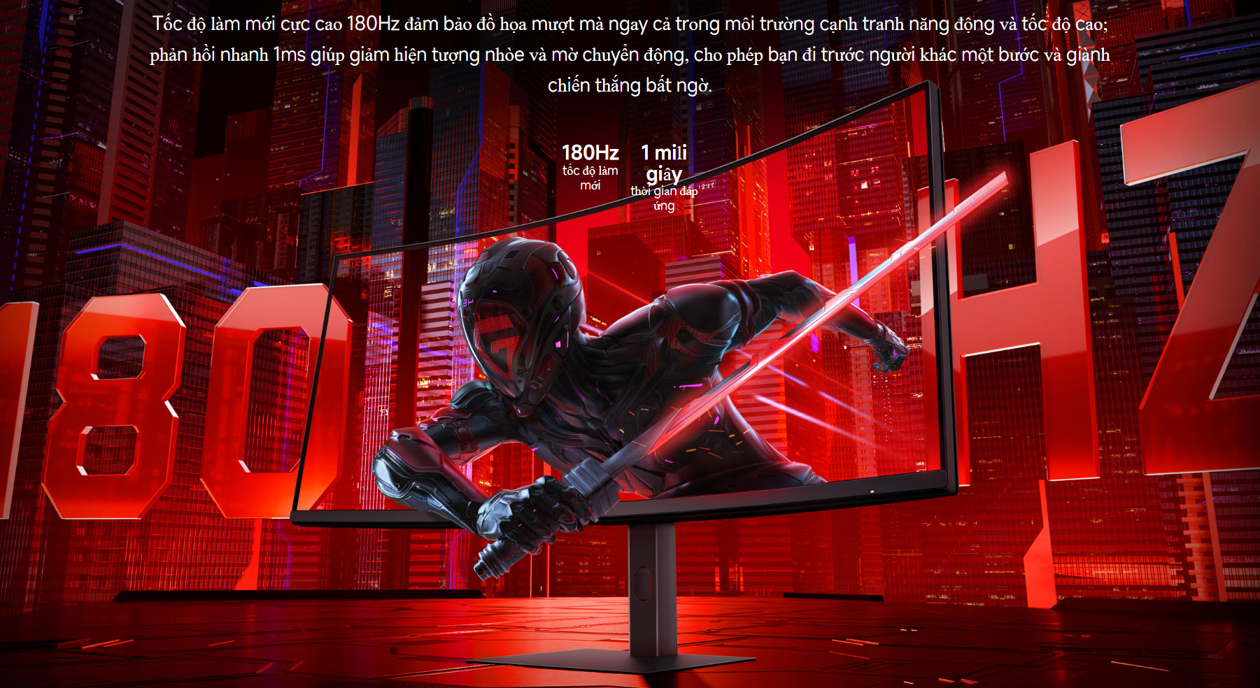 Màn Hình Máy Tính Redmi Gaming Monitor G34WQ – 2K/180 Hz