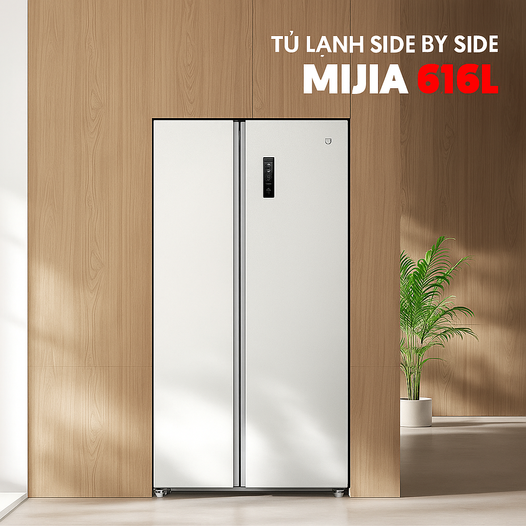 Tủ lạnh Xiaomi Mijia 616L Side by Side ion khử khuẩn cấp đông nhanh - Ảnh 2