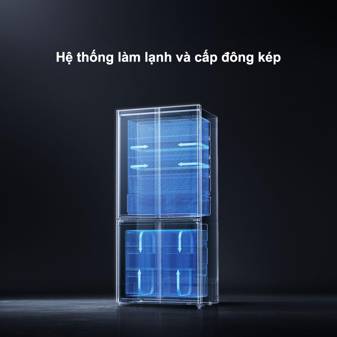 Tủ Lạnh Xiaomi Mijia Pro 508L Model 2025 – Pha Lê Màu Đen