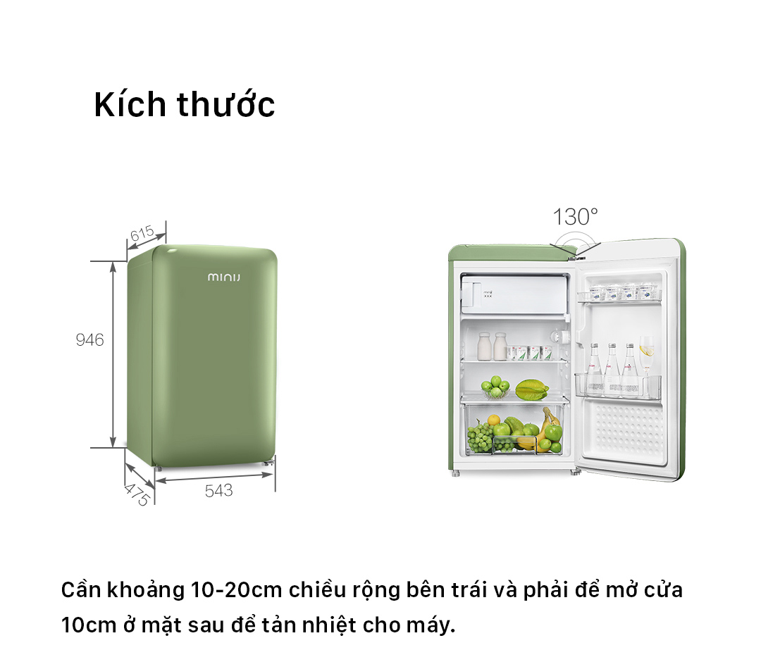 Tủ Lạnh Xiaomi MiniJ Retro 121L