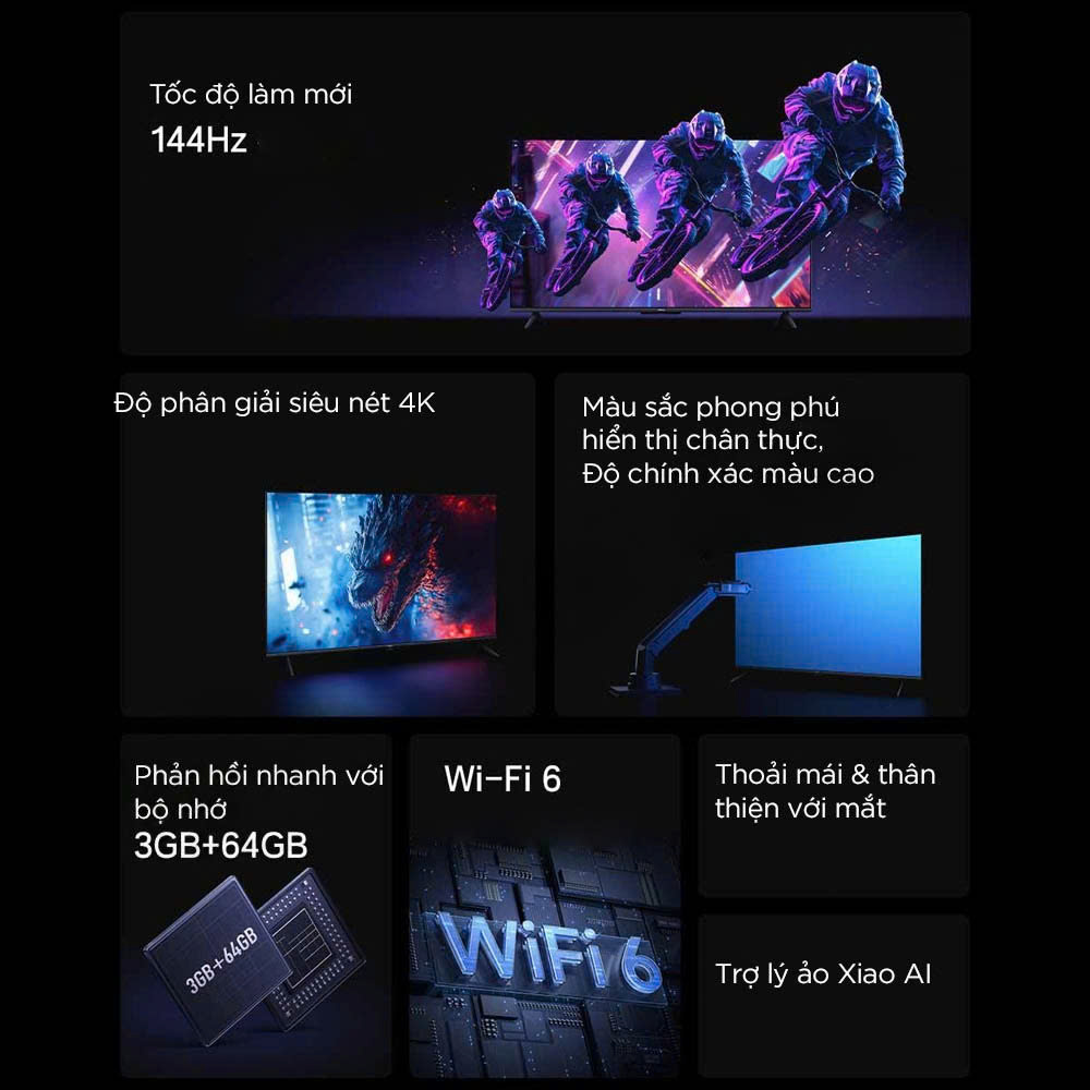 Tivi Xiaomi Redmi A Pro 55 inch (Model 2025) tần số 144Hz - Ảnh 3
